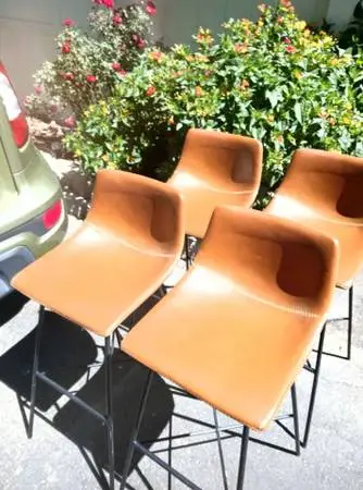 Set of 4 Poly & Bark Western Style Bar Stools