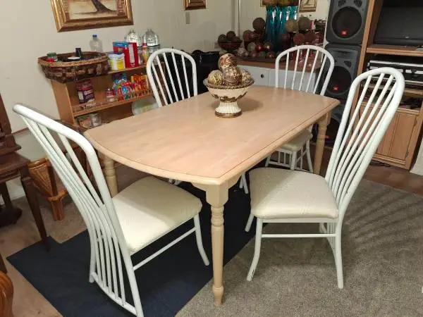 Dining table with four chairs