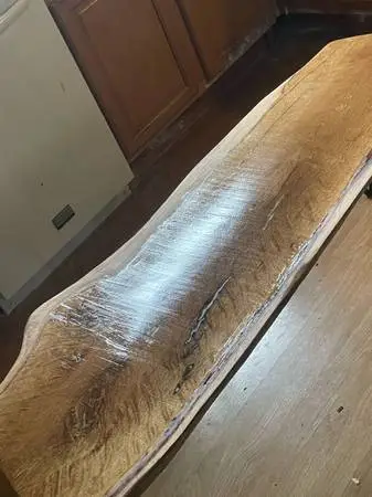 Blue oak table
