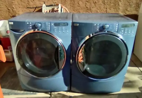 GAS DRYER ELECTRIC WASHER KENMORE HE5 SUPER CAPACITY MATCHED SET STACKABLE