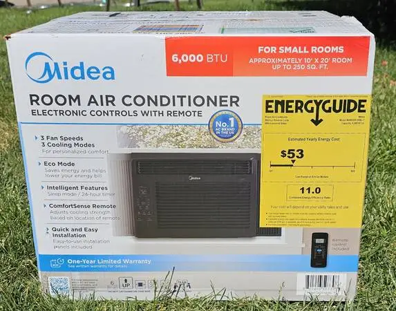 Midea 6000 BTU Window air conditioner OBO