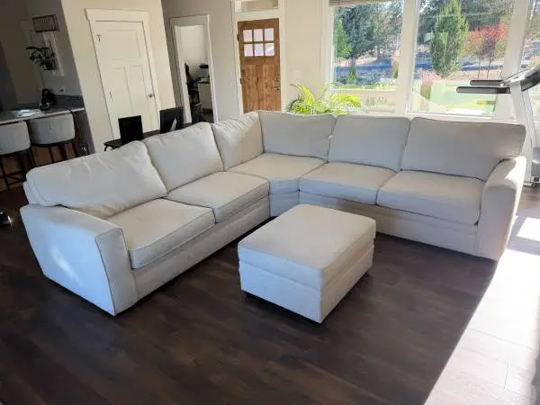 Pottery Barn Sectional and Ottoman