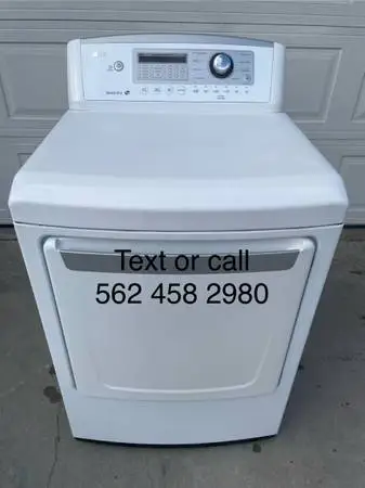 White lg gas dryer