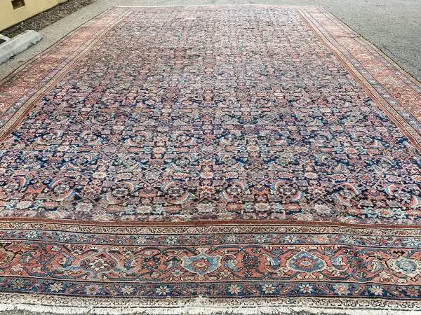 Antique Persian mahal rug 14x20 palace rug