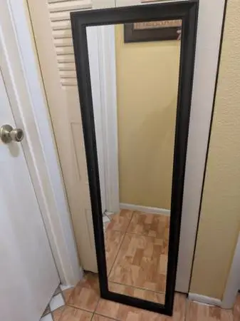 Full Length Wall Mirror Black Frame – 51 x 15 (Like New)