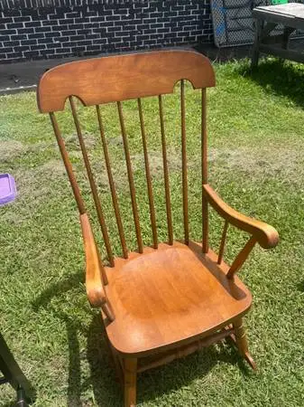 Classic Wooden Rocking Chair – Honey Oak Finish