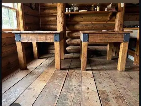 Two Beautiful Rustic Wood End Tables