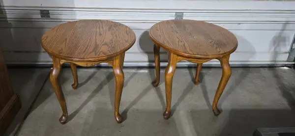 2 Heirloom Wood End Tables