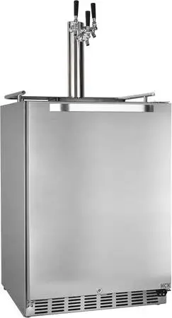 HCK Kegerator, 24 Inch Outdoor Kegerator for Patio with 3 Taps, Full S