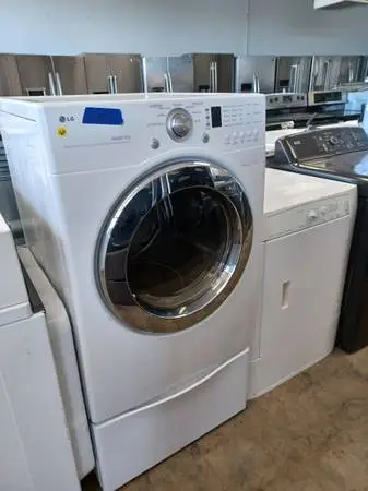 LG  White front - load Gas dryer