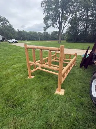 Awesome twin log bed