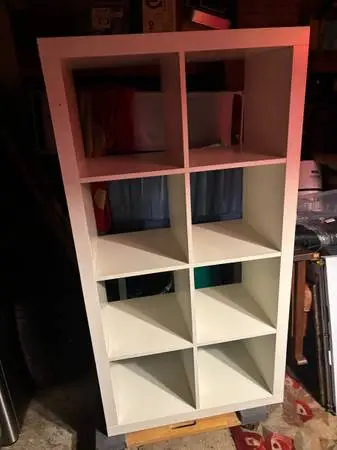 White book shelf stand or double stand