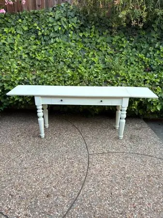 Cost $800 Pottery Barn Francisco Drop-Leaf Console Buffet Dining Table