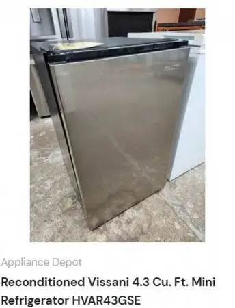 Reconditioned Vissani 4.3 Cu. Ft. Mini Refrigerator HVAR43GSE