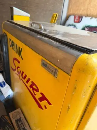 Vintage Squirt Coin-Op Bottle Cooler – Original Advertising Piece – $1,500