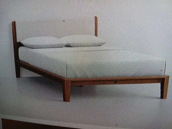 New King Thuma Bed frame Walnut Wood retail$2500