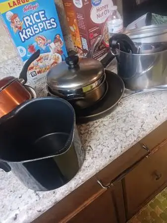Box of pots & pans