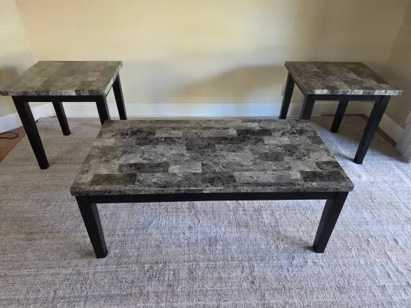Modern 3-Piece Coffee Table - 2 Matching End Tables - EXCLT Condition