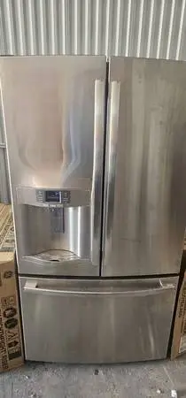 Ge profile french refrigerator and ge 30w new wall oven w delivery