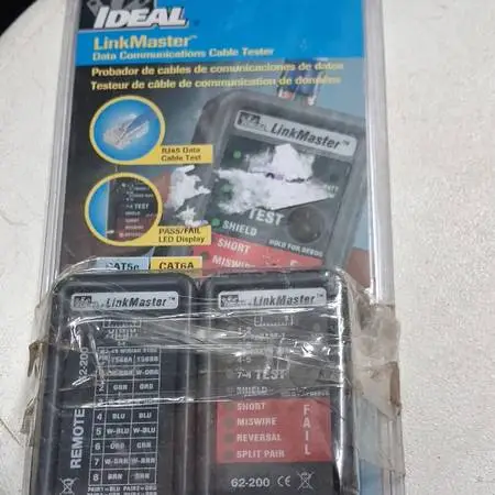 IDEAL LinkMaster 62-200 Data Communications RJ-45 Ethernet Cable Tester Wiremapp