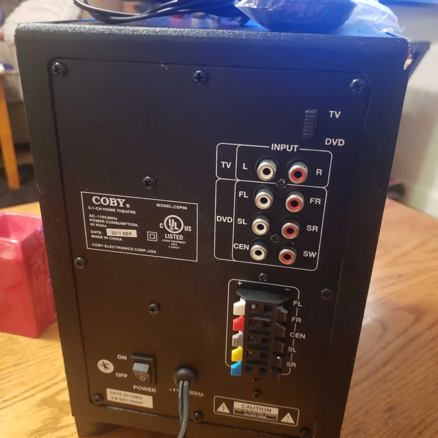 coby suround sound with remote
