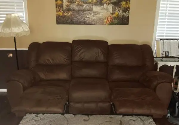 Recliner Sofa Brown 93L x 40H x 36D