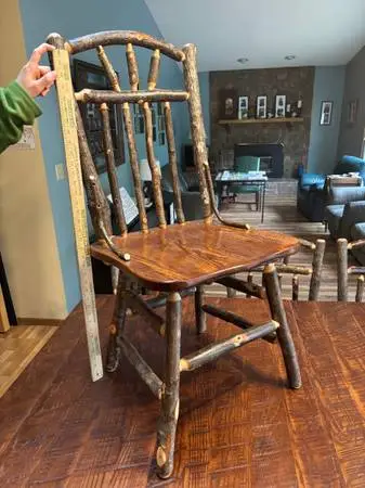 Set of 10 Rustic Amish Made Dining Room Chairs (Twig with Bark)