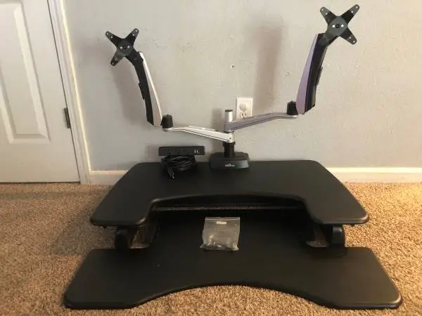 VariDesk Pro Plus 36 with Vari Dual Monitor Arm (Used - Like New)