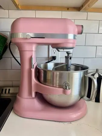 KITCHENAID ARTISAN STAND MIXER IN MATTE ROSE $375 OR BEST OFFER