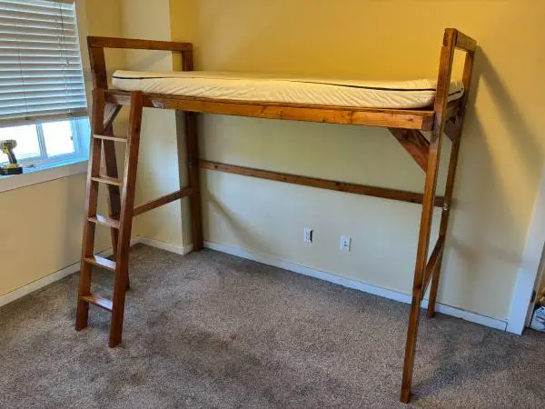 Wood twin bed loft/bunk/platform