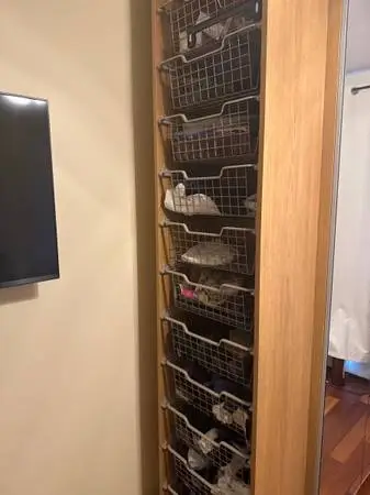 PAX IKEA wardrobe with pullout wire drawers