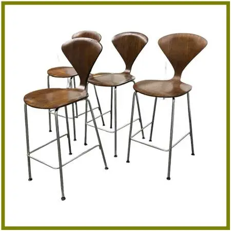 Norman Cherner For Cherner Chair Company Cherner Counter Stools, Set O
