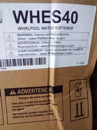 Whirlpool WHES40 Water Softener (Reduced)