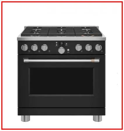 Café 36 Freestanding Dual Fuel True Convection Range Matte Black