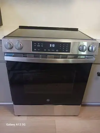 GE electric range.