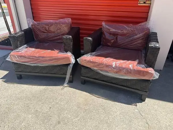 brand new set outdor patio furniture club chairs sunbrella fabric