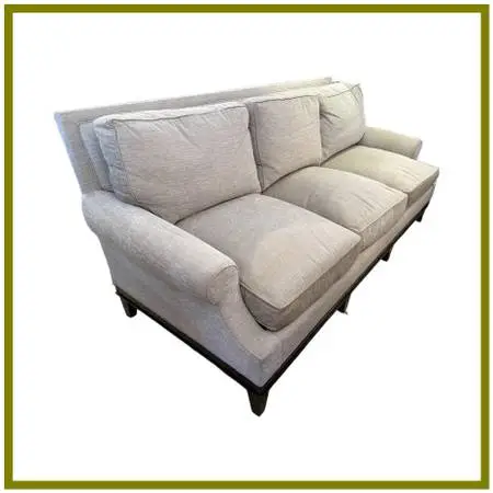 Bench Crafted Bespoke Twill Sofa, Heathered Taupe. Estimated Cost: $14