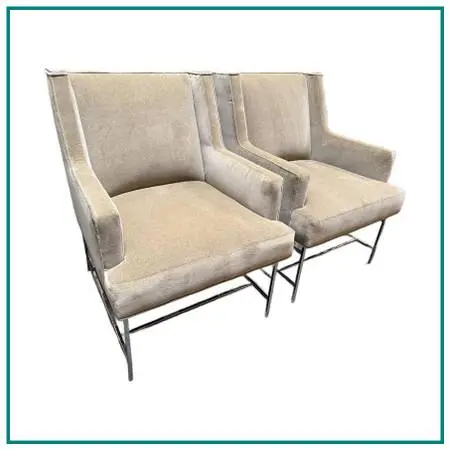 Michael Weiss For Vanguard Furniture Mohair Chairs, Pair. Estimated Pr