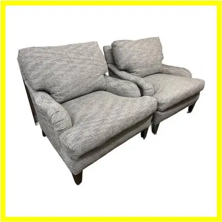 Crate & Barrel Essex Armchairs, Pair