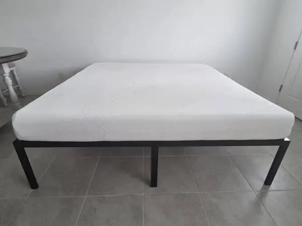 King Memory Foam Mattress with Metal Platform Frame