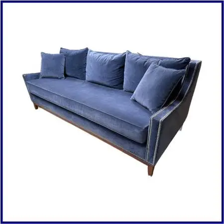 Nathan Anthony Bespoke Slope Arm Sofa, Navy