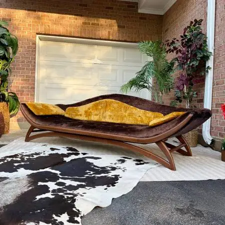 Vintage MCM Gondola Sofa / Couch by Carter Manufacturing