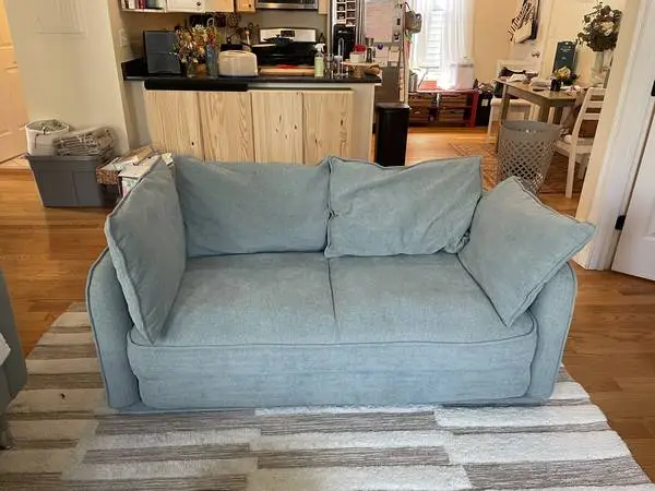 Like-new, Full-Size Pullout Couch in Mint Green