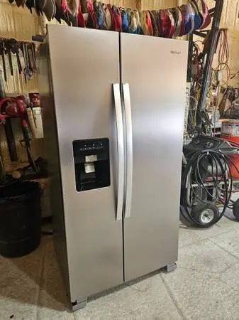 Whirlpool fridge side by side READ AD FCFS NO HOLDS UNLESS ON YOUR WAY