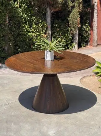 FOUR HANDS 54” Bronx Round Pedestal Dining Table – Reclaimed Wood
