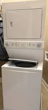 Practically New Frigidaire Stacked Washer -Electric Dryer Full Size