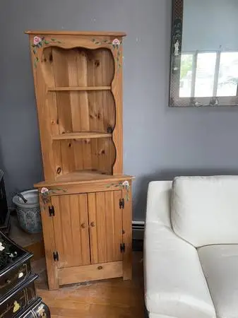 Knotty Pine Knick Knack Cabinet