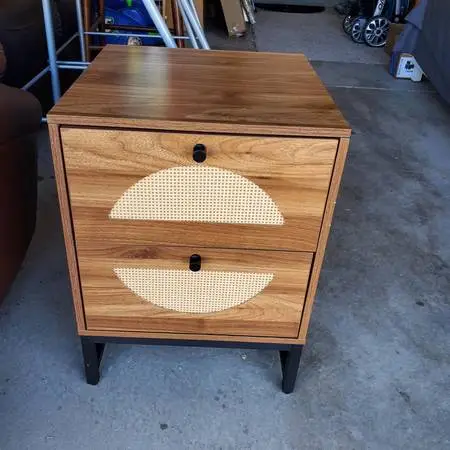 ONE Nightstand or End Table with 2 Drawers Like New