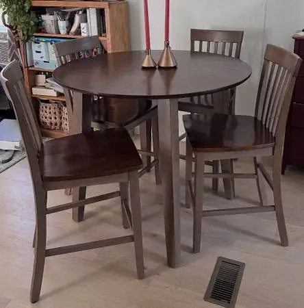 Dining table and chairs