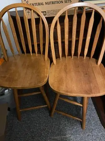 Two 24 swivel bar stools